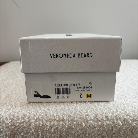 NWT - Veronica Beard, Cecile Denim Cap-Toe Slingback, Size 8 - Picture 9 of 10